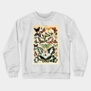 Papillon I Vintage French Butterfly Charts by Adolphe Millot Crewneck Sweatshirt